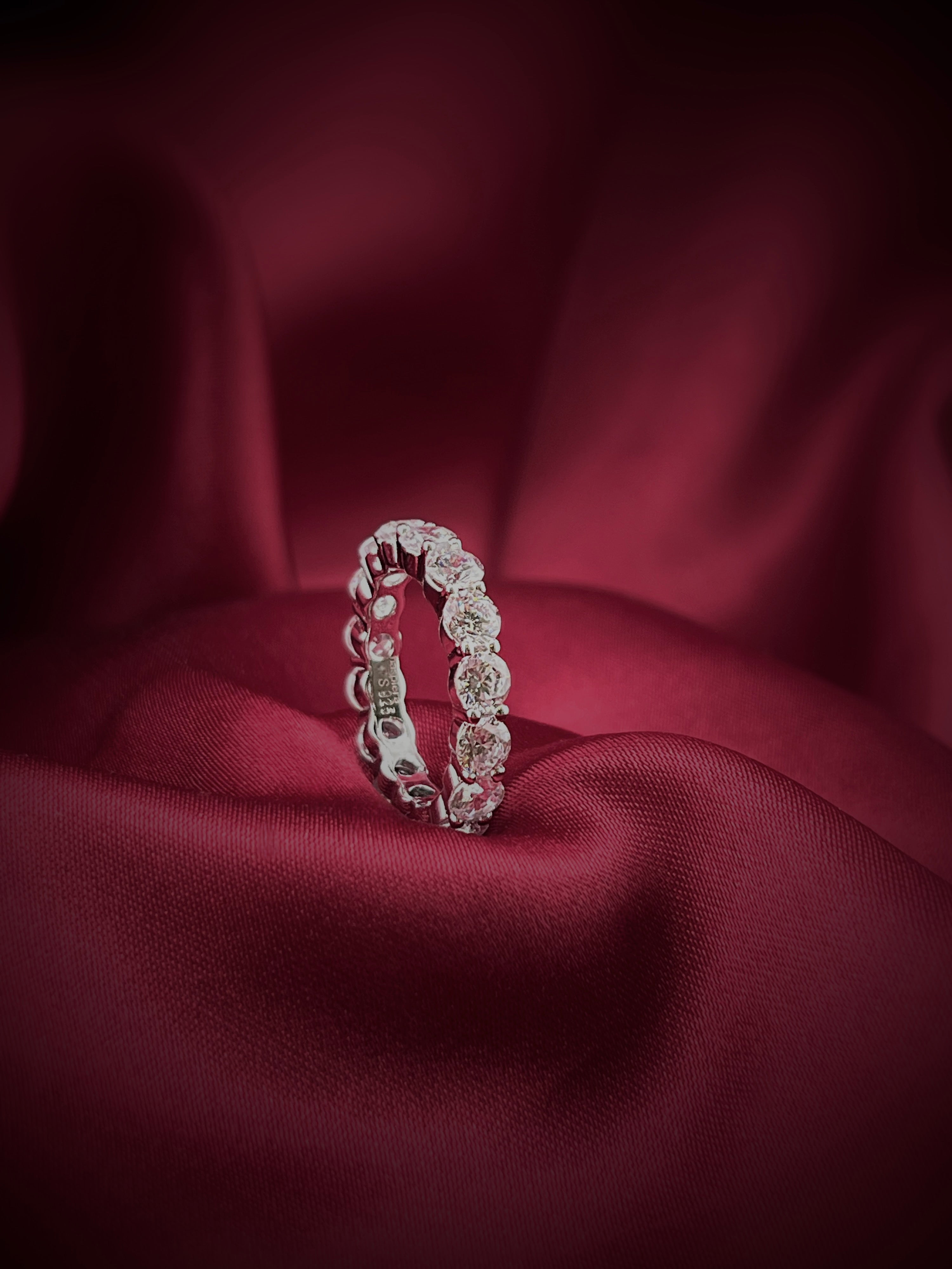 Luna moissanite eternity band
