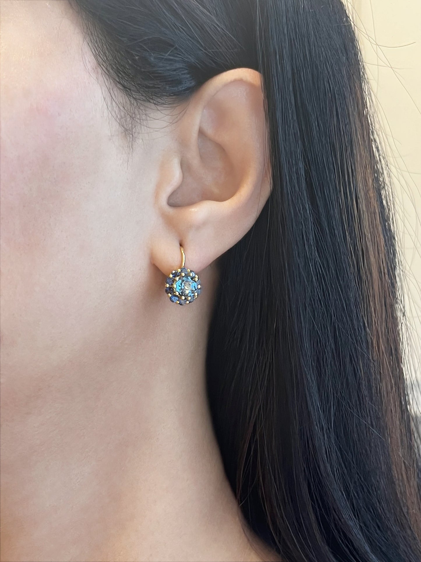 Celestial Blue Flower Earrings