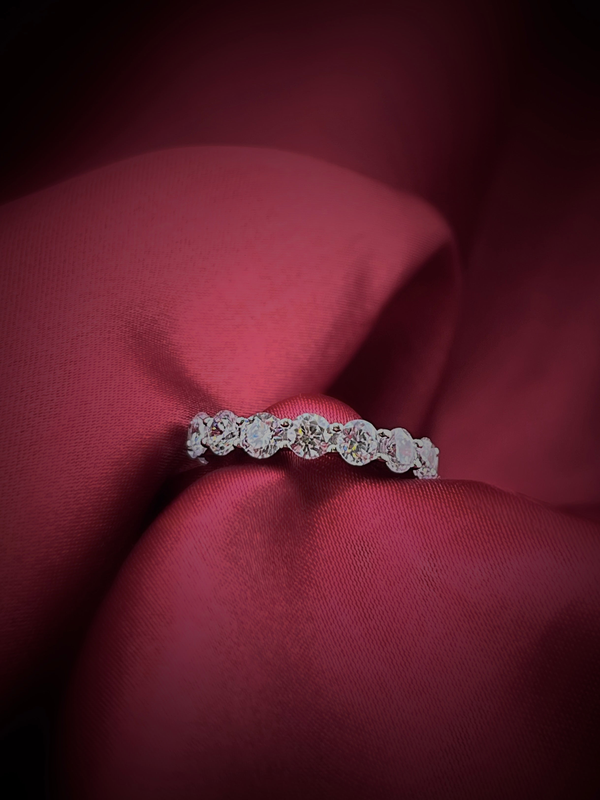 White moissanite eternity ring Singapore