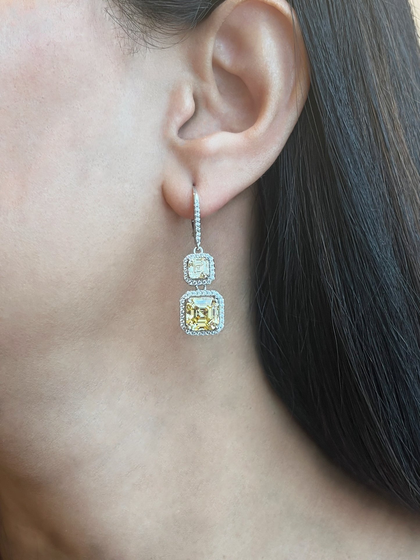 Model Wearing Royal Vivid Earring