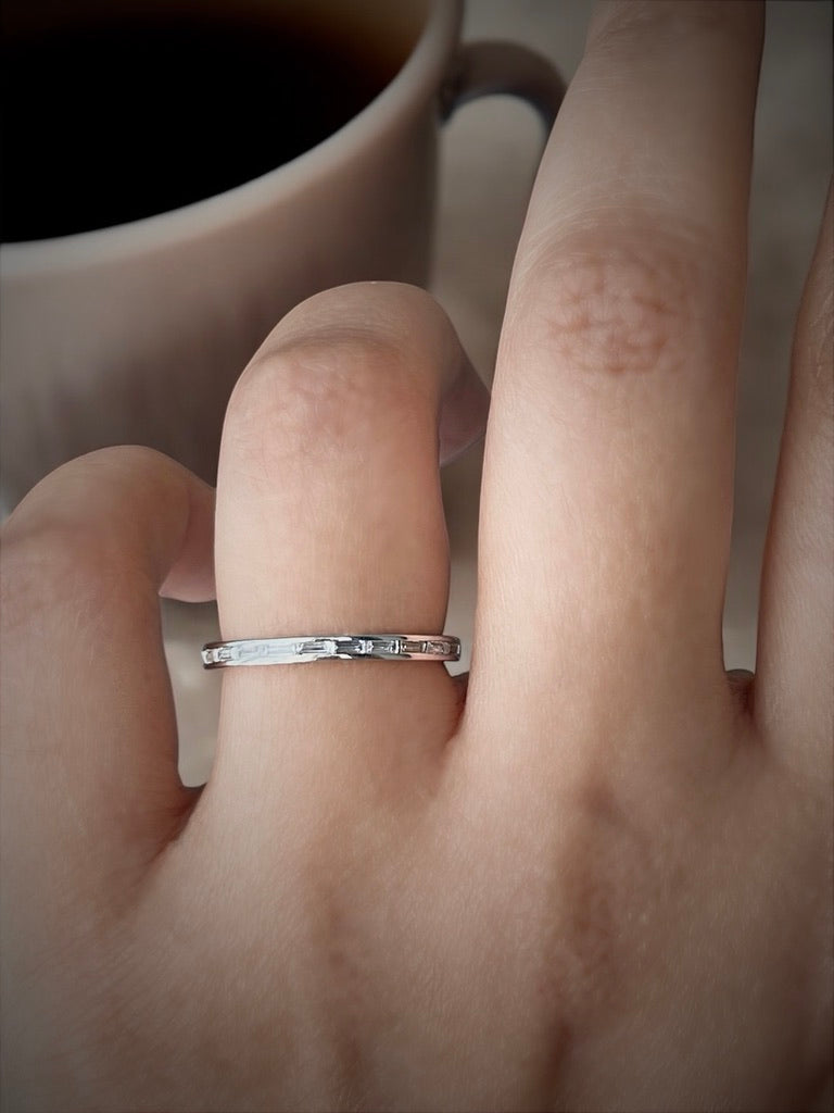 White CZ eternity ring