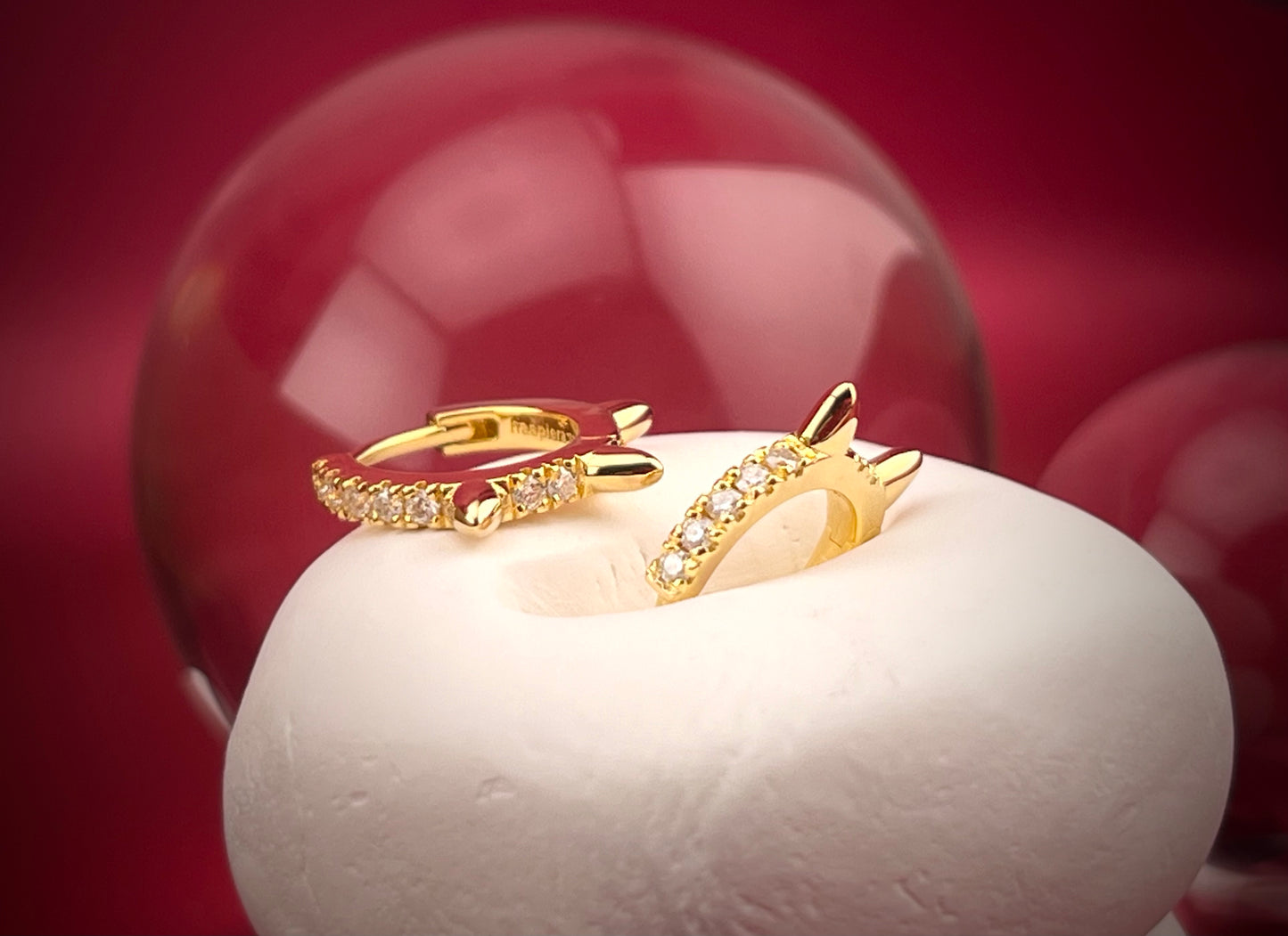 Moissanite Spike Huggie Earring