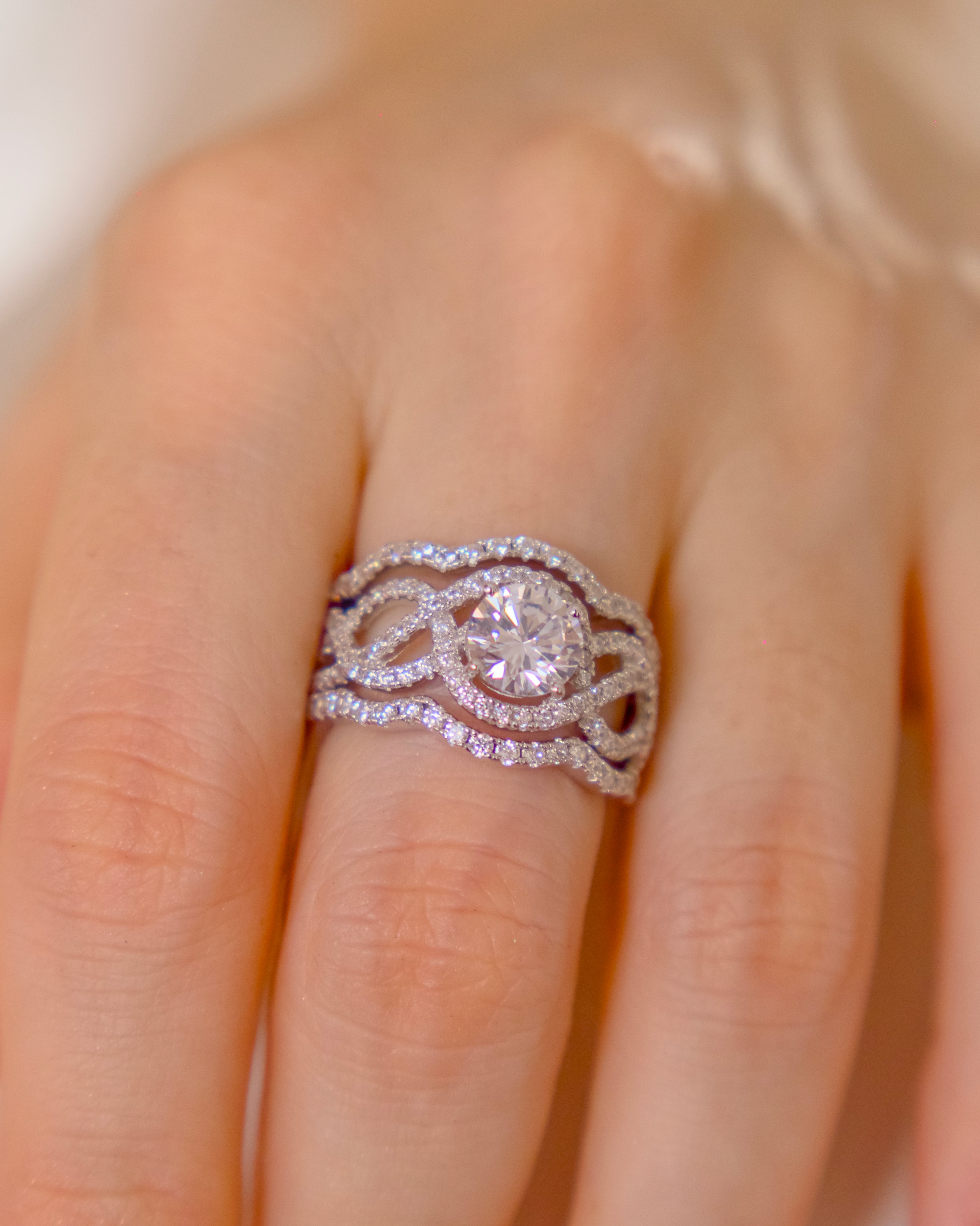 Sterling silver zircon ring Singapore
