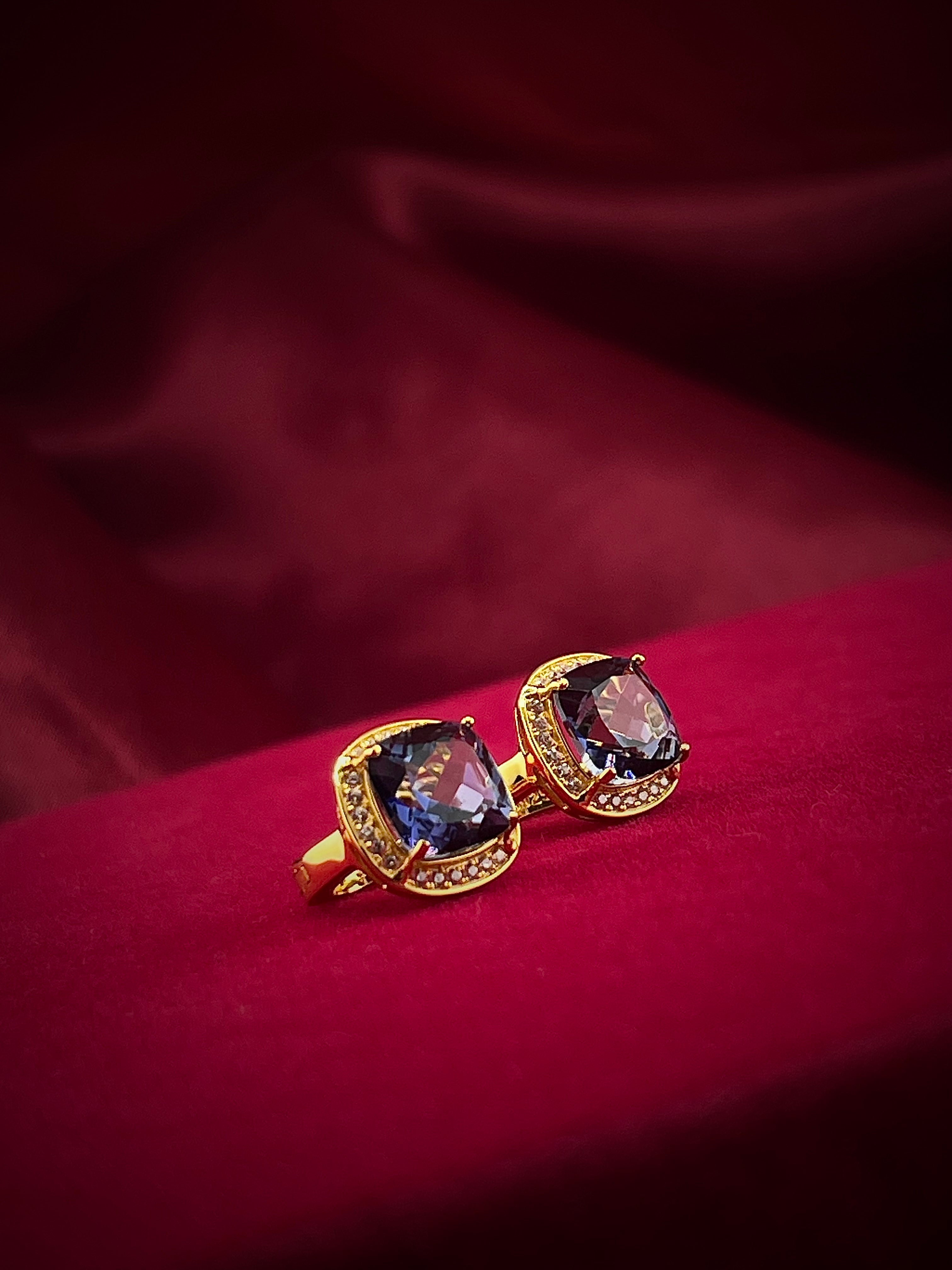 Blue gemstone earrings Singapore