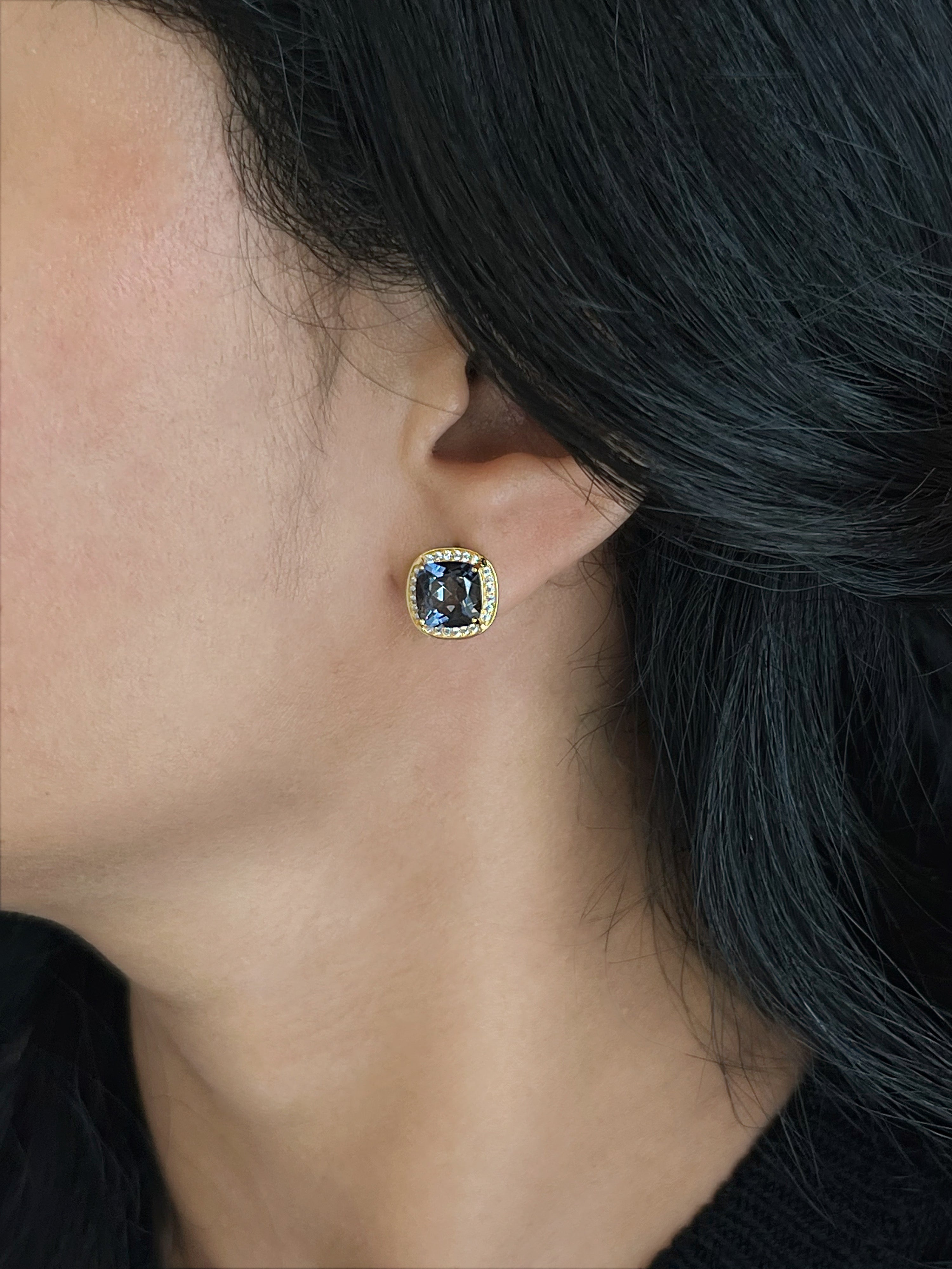 Shop blue gemstone earrings Singapore
