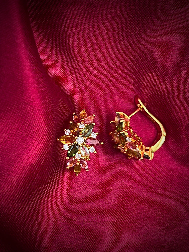Studs and Cluster Earring - Haspiera - Front image