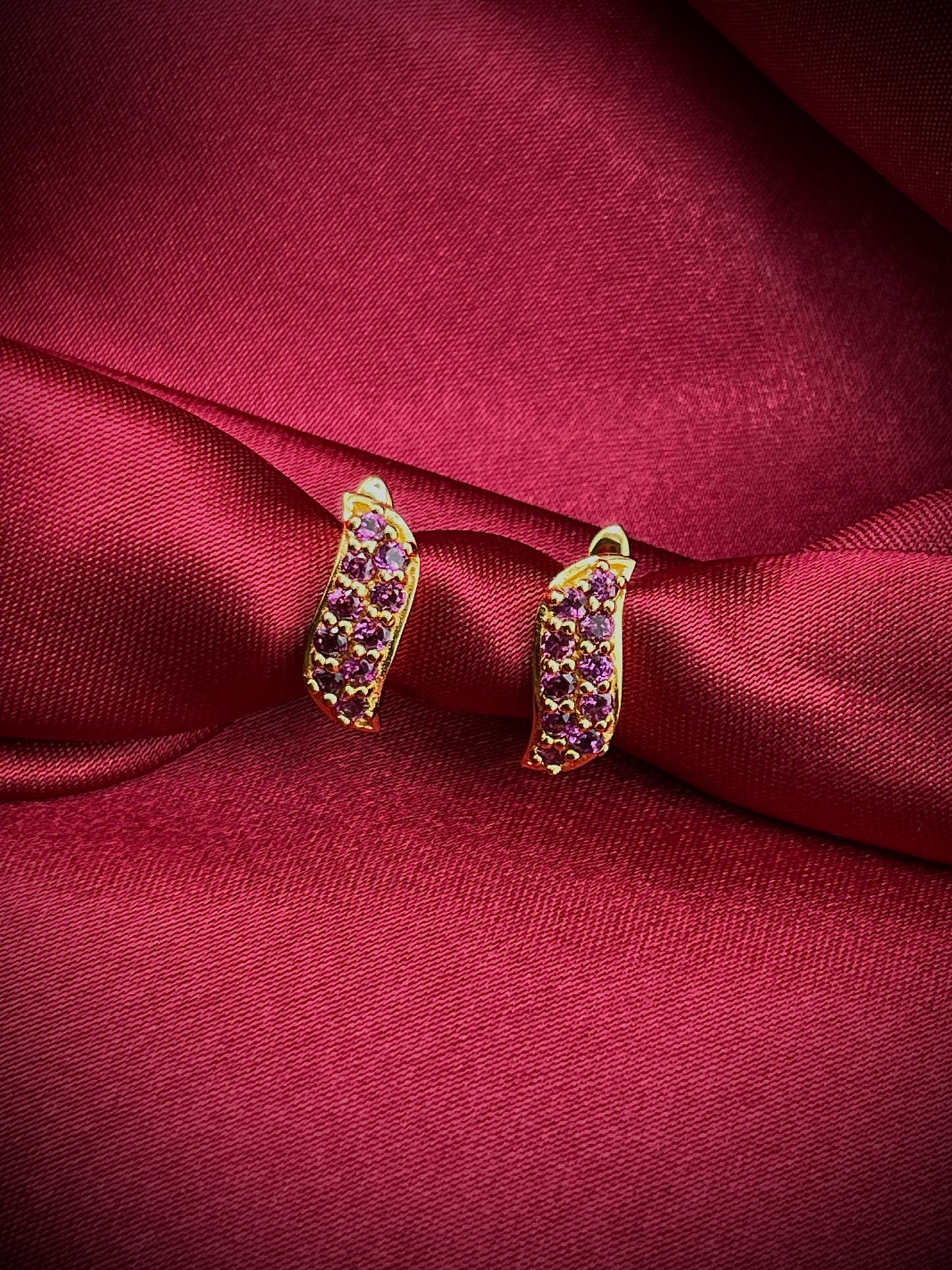 Berry leaf earrings