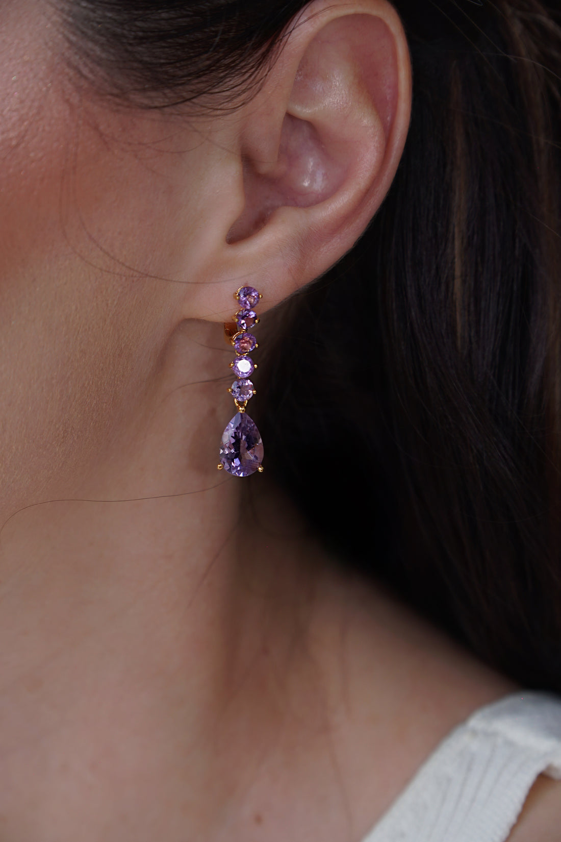 Haspiera Royal Lilac Dangle Earrings