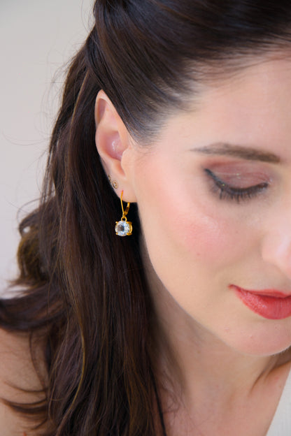 Haspiera Kate's Love Green Amethyst Drop Earrings