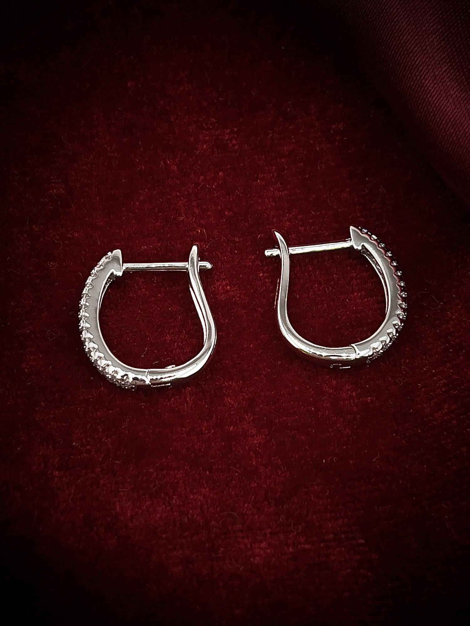 Haspiera Pave Crystal Huggie Earrings