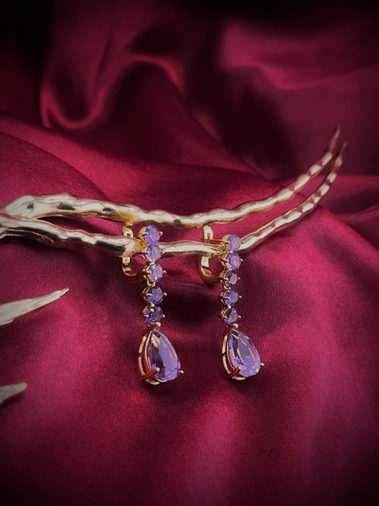 Royal Look Lilac Dangle Earring