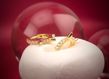 Moissanite Spike Huggie Earring