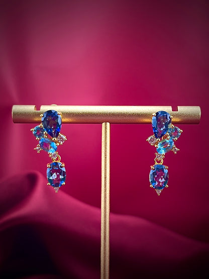 Blue Orchid Earring - Stand View