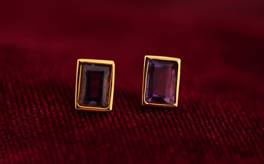 Haspiera Vera Studs Amethyst